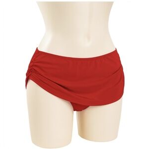 VICTORIA’S SECRET Red Brazilian Bikini Bottom Attached Sarong Size XS